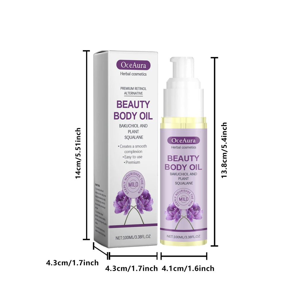 Oceaura Beauty Body Oil Repair Damaged Skin Improve Skin Elasticity Non-greasy Relief Stress and Anxiety Body Essence Oil