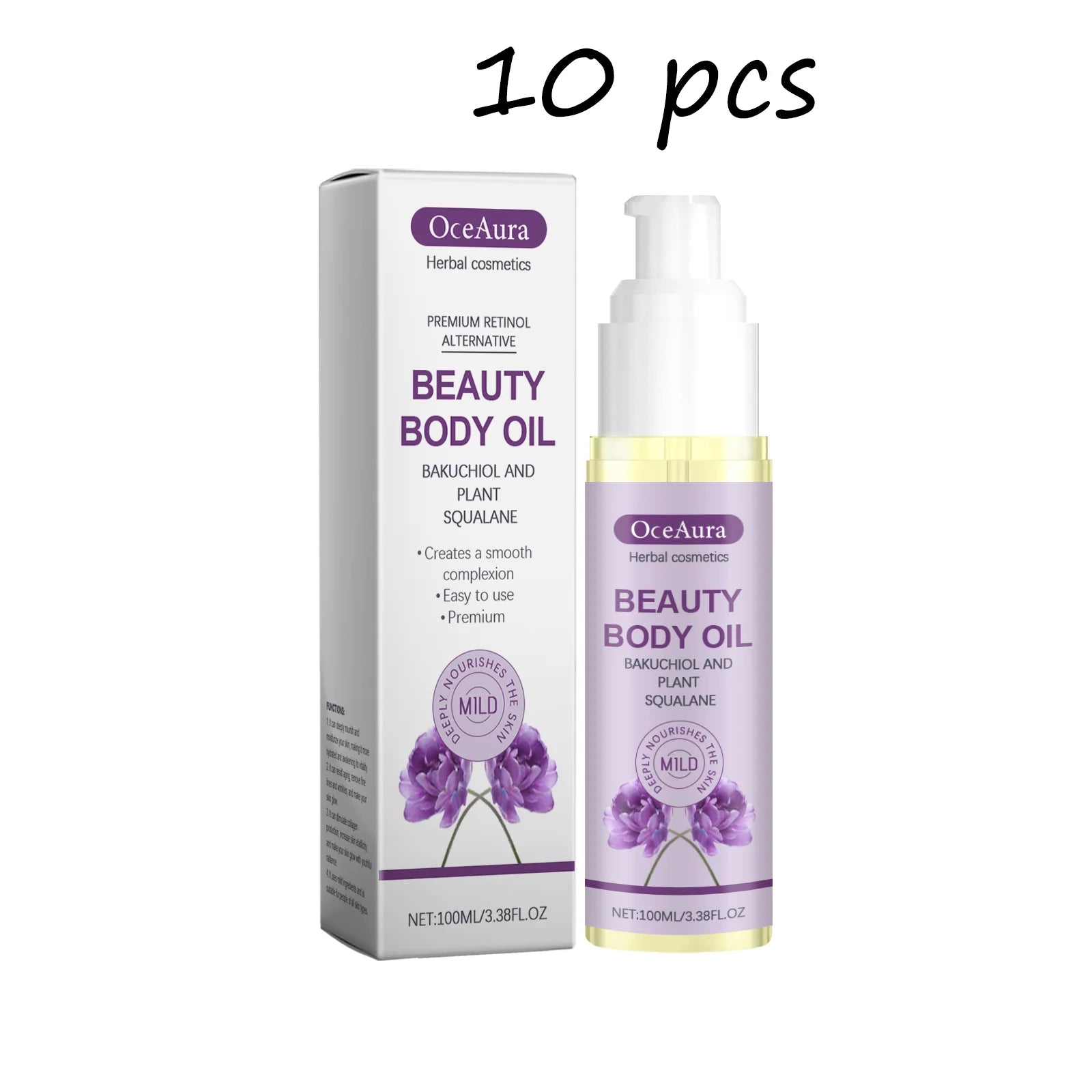 Oceaura Beauty Body Oil Repair Damaged Skin Improve Skin Elasticity Non-greasy Relief Stress and Anxiety Body Essence Oil