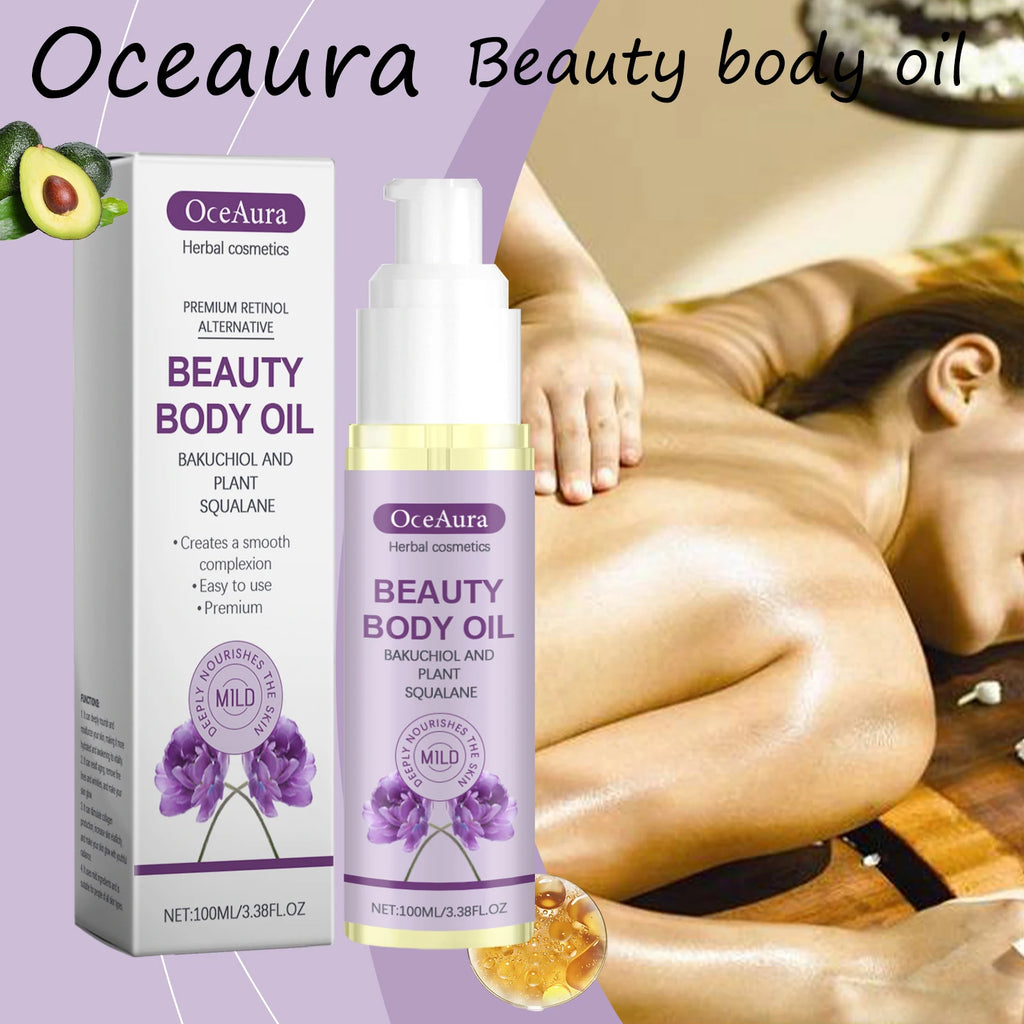 Oceaura Beauty Body Oil Repair Damaged Skin Improve Skin Elasticity Non-greasy Relief Stress and Anxiety Body Essence Oil