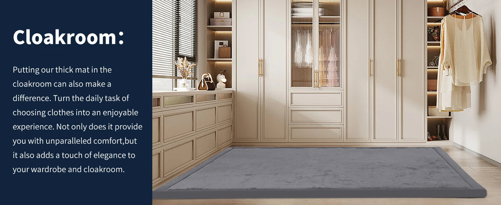 Solid Living Room Carpet Cream Style Non Slip Rugs for Bedroom Decoration Classic Minimalism Tatami Floor Yoga Mat
